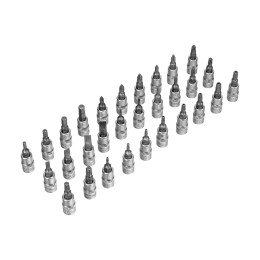 Сибртех Набор инструментов, 1/2, 3/8, 1/4, пластиковый кейс 215 предм. 14170