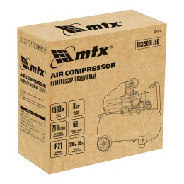 Matrix Компрессор воздушный DC1500L/50, 1,5 кВт, 50 л, 210 л/мин 58018