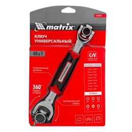 Matrix Ключ универсальный 48 в 1, СrV, 8-19мм, Spline 14999