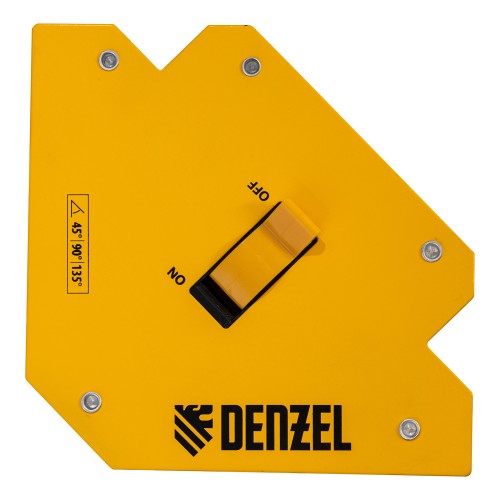 Фиксатор магнитный отключаемый для сварочных работ усилие 55 LB, 45х90х135 град. Denzel 97564
