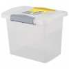 Ящик для хранения Laconic mini пластиковый прозрачный с защелками 1,6 л BQ2492ЖТСЕР желтый/серый