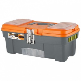 DELTA Ящик для инструментов Blocker Expert 16 с металлическим замком BR3930СРСВЦОР серо-свинцовый/оранжевый