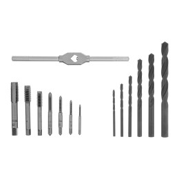 Сибртех Набор сверл 2.5-10.2, метчиков М3-М12, 15 предметов 77305