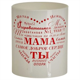 DELTA Кружка 300 мл 1208/DPP "Мама сердце" белый/красный