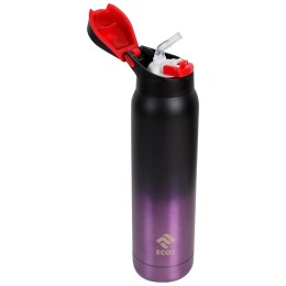 MALLONY Термобутылка спортивная с трубочкой, объём: 500 мл, цвет: фиолетовый градиент. 323494-SK