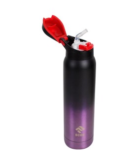MALLONY Термобутылка спортивная с трубочкой, объём: 500 мл, цвет: фиолетовый градиент. 323494-SK