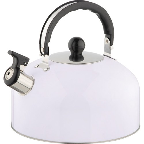 Чайник, Casual, объем 2,7 л, со свистком, из нержавеющей стали, окрашенный, цвет: светло-лиловый. 985627-SK