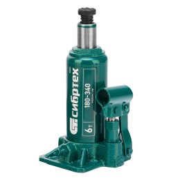 Сибртех Домкрат гидравлический бутылочный, 6 т, 180-340 мм 50804