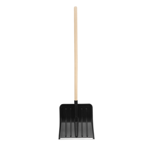 Лопата для уборки снега, полипропилен, 405х410х1470 мм, деревянный черенок Россия 61688