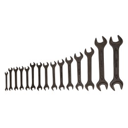 Сибртех Набор ключей рожковых, 6 - 32 мм, 15 шт., CrV, фосфатированные, ГОСТ 2839 15235