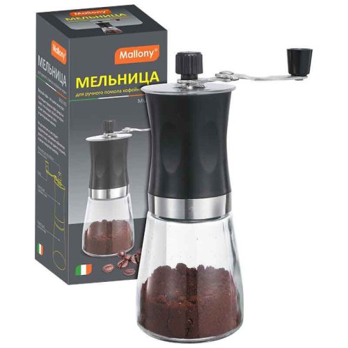 Мельница для ручного помола кофейных зерен, серия Mulino, р-р 6,6*18 см. 004681-SK