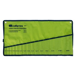 Сибртех Набор ключей рожковых, 6 - 32 мм, 15 шт., CrV, фосфатированные, ГОСТ 2839 15235