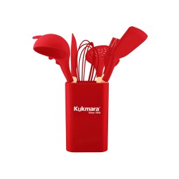 Kukmara Набор кухонных принадлежностей из силикона 9 предметов Red kuk-04/09011401