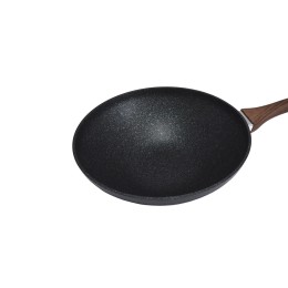 Кукмара Сковорода WOK 28/9,5 см с ручкой, АП линия "Granit ultra" (Blue) свкгг280а