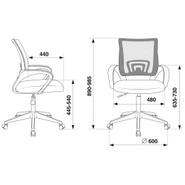 Бюрократ Кресло CH-695NLT темно-серый TW-04 (10191275)