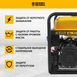 Denzel Генератор бензиновый PS-95EA-PRO, 9,5 кВт, 230 В, 40 л, разъём ATS, эл.старт 946935