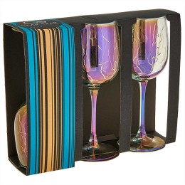 Декостек Набор 3 бокалов, 420 мл RNLDZP8166 "Лиловая дымка & мрамор" 11