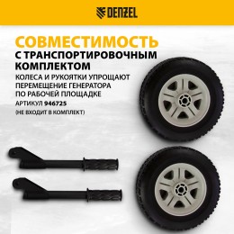 Denzel Генератор бензиновый PS-95EA-PRO, 9,5 кВт, 230 В, 40 л, разъём ATS, эл.старт 946935