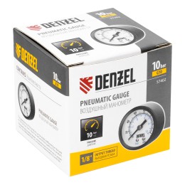 Denzel Воздушный манометр G10, 40 мм, 1/8"  57402