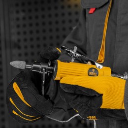 Denzel Пневмошлифмашина прямая PGS25000, 25000 об/мин, 10 шлиф. камней, цанга - 3, 6 мм, 113 л/мин 57464