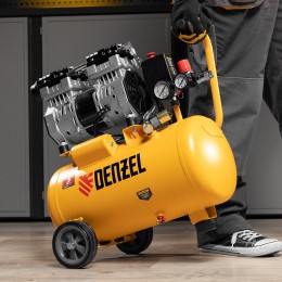Denzel Компрессор DLS950/24 безмаслянный малошумный 950 Вт, 165 л/мин, ресивер 24 л 58026
