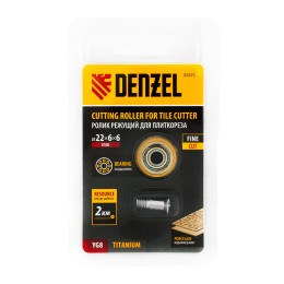 Denzel Ролик режущий с подшипником для плиткореза, 22х6х6мм, TiN 87675