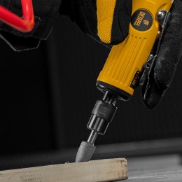 Denzel Пневмошлифмашина прямая PGS25000, 25000 об/мин, 10 шлиф. камней, цанга - 3, 6 мм, 113 л/мин 57464