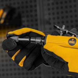 Denzel Пневмошлифмашина прямая PGS25000, 25000 об/мин, 10 шлиф. камней, цанга - 3, 6 мм, 113 л/мин 57464