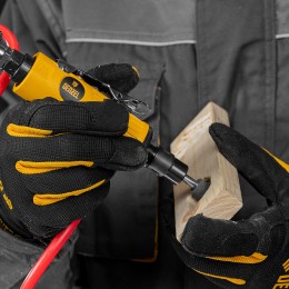 Denzel Пневмошлифмашина прямая PGS25000, 25000 об/мин, 10 шлиф. камней, цанга - 3, 6 мм, 113 л/мин 57464