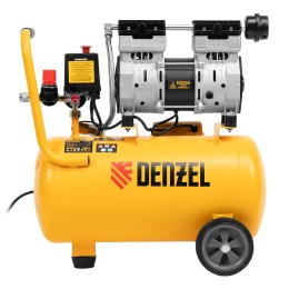 Denzel Компрессор DLS950/24 безмаслянный малошумный 950 Вт, 165 л/мин, ресивер 24 л 58026