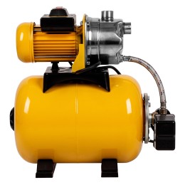 Denzel Насосная станция PS1000Х, 1000 Вт, 3500 л/ч, ресивер 24 л, подъем 44 м, нержавейка 97211