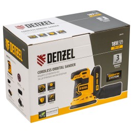 Denzel Машина шлифовальная эксцентриковая аккумуляторная COS-125, 18В Li-Ion 28470