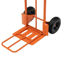 Сибртех Тележка ручная двухколесная TTP2-01.00.000, грузоподъемность 190 кг, пневматические колеса d 260 мм, платформа 580 х 290 мм 68944