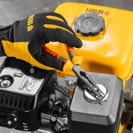 Denzel Длинногубцы прямые, диэлектрические рукоятки до 1000 В, трехкомпонентные рукоятки, 205мм 17305