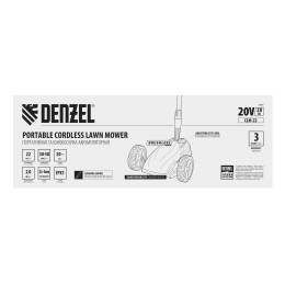 Denzel Портативная аккумуляторная газонокосилка CLM-22, Li-ion, 20В, 220 мм 58860