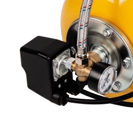 Denzel Насосная станция PS1000Х, 1000 Вт, 3500 л/ч, ресивер 24 л, подъем 44 м, нержавейка 97211