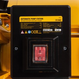 Denzel Насосная станция PS1000Х, 1000 Вт, 3500 л/ч, ресивер 24 л, подъем 44 м, нержавейка 97211