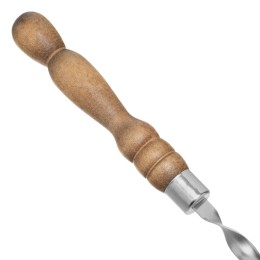 Palisad Набор шампуров угловых, 650 мм, деревянная рукоятка, 6 штук в чехле, шампура для мангала 69752