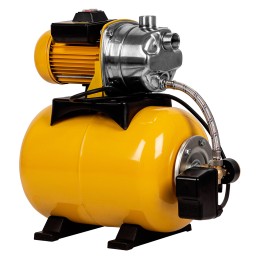 Denzel Насосная станция PS1000Х, 1000 Вт, 3500 л/ч, ресивер 24 л, подъем 44 м, нержавейка 97211