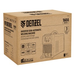 Denzel Аппарат инвертор. полуавтомат. сварки MIG-160, 160 А, ПВ 60%, катушка 5 кг 94309