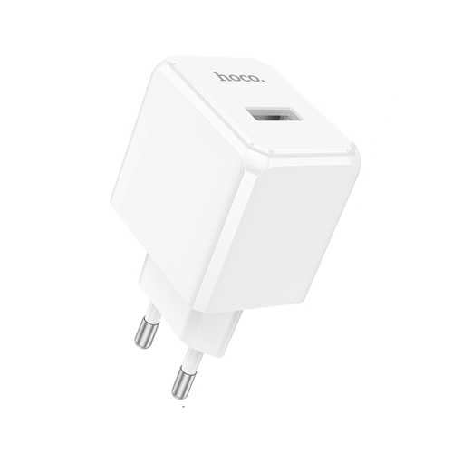 Блок питания сетевой 1 USB HOCO CS11A Ocean, 2.1А, цвет: белый