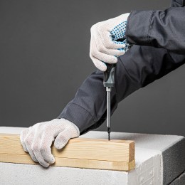 Сибртех Перчатки трикотажные, с ПВХ точкой, 10 класс, 50 пар в уп. 68019