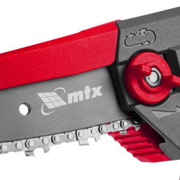 Matrix Цепная мини-пила аккумуляторная, MCS-100, шина 100 мм, Li-Ion, 20 В 58640