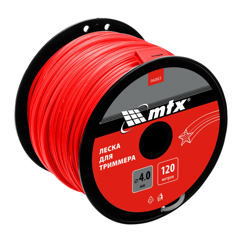 Леска для триммера звезда 4,0 мм х 120 м, на катушке MTX  96883