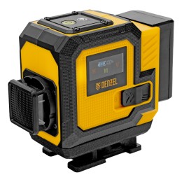 Denzel Лазерный уровень мультипризменный DLV-360-3C, 30 м, зеленый луч, Li-Ion 2,4 Aч, кейс 35080