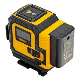 Denzel Лазерный уровень мультипризменный DLV-360-3C, 30 м, зеленый луч, Li-Ion 2,4 Aч, кейс 35080