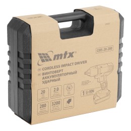 Matrix Винтоверт ударный аккумуляторный CIDS-20-280, Li-Ion, 20 В 26580