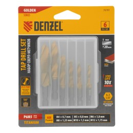 Denzel Набор сверл-метчиков, М4-М12, Р6М5 76781