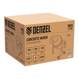 Denzel Бетоносмеситель B-180, 700 Вт, 180 л 95423
