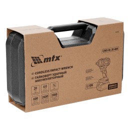 Matrix Гайковерт ударный аккумуляторный бесщет. CIWU-BL-20-600, Li-Ion, 20 В 26585